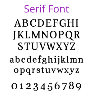 Serif Engraved Font Option for Personalised Mr Beaumont Metallic Silver Watch with Black Face