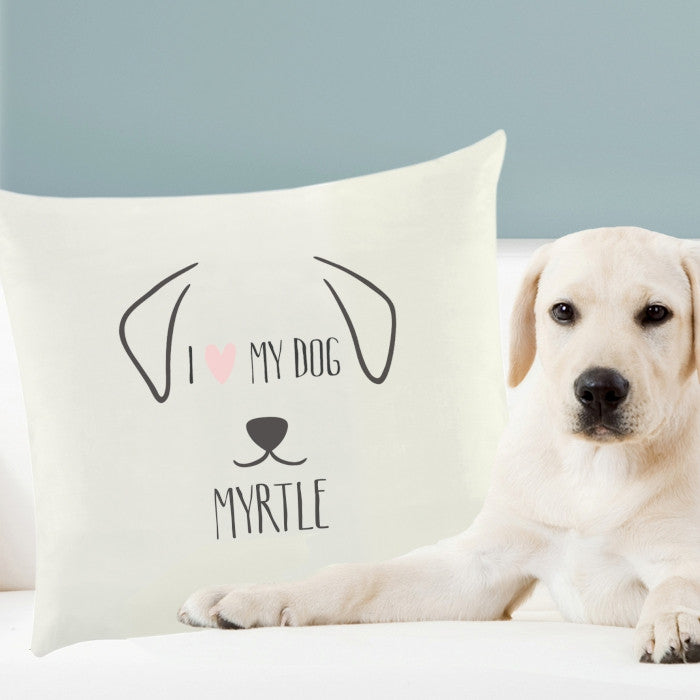 Personalised Cushion for a Dog Lover I Love My Dog
