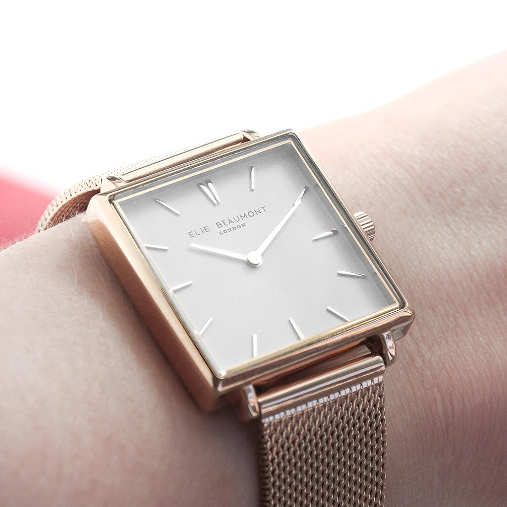 Personalised Elie Beaumont Bayswater Rose Gold Watch 