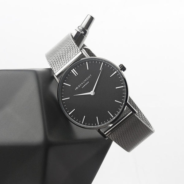 Metallic black new arrivals watch
