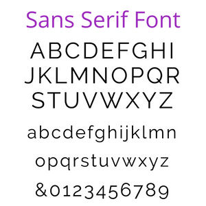 Sans Serif Engraved Font for Personalised Family Ring Necklace