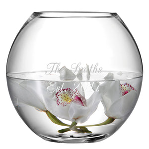 Personalised LSA Glass Round Vase