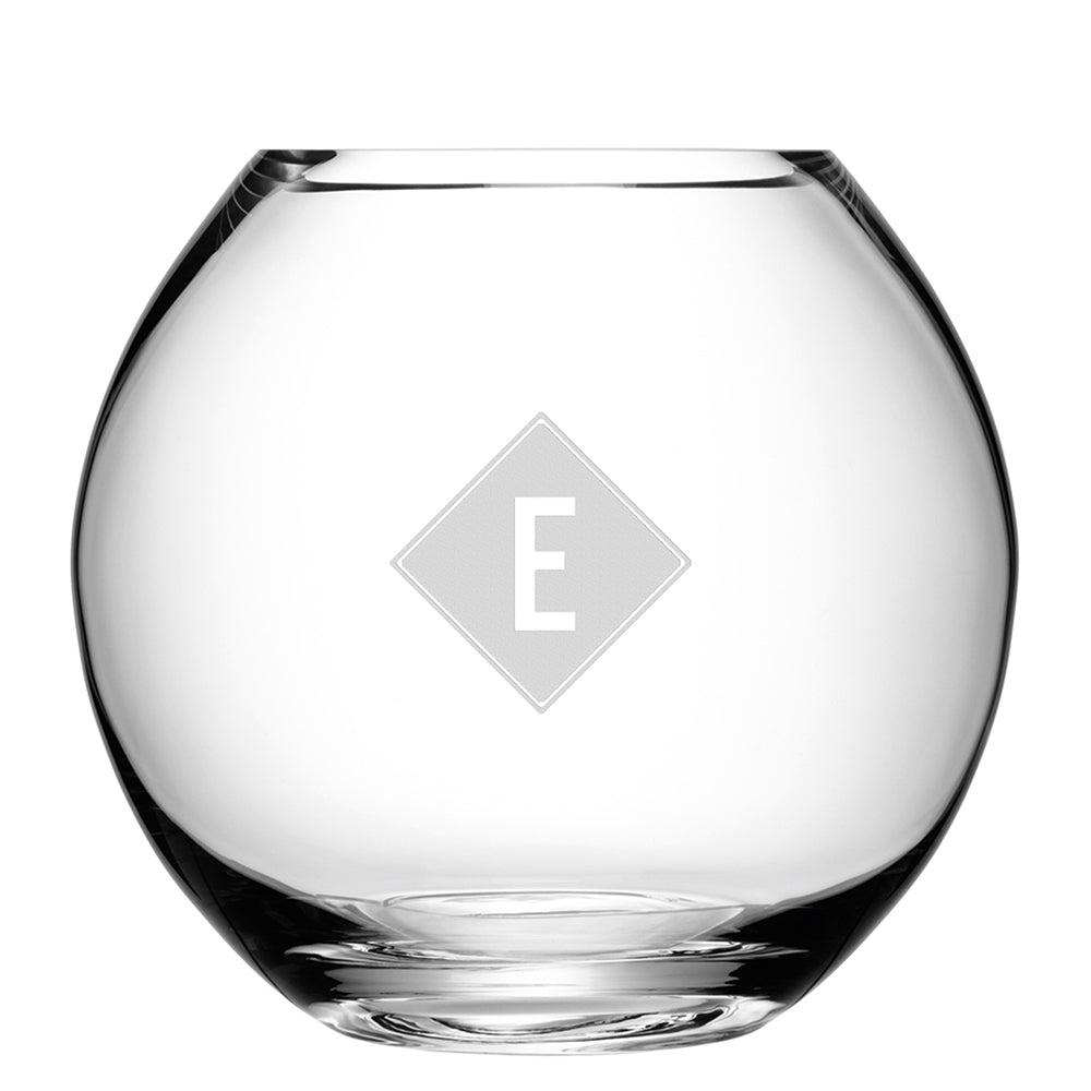 LSA Glass Round Vase Diamond