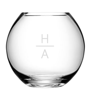 LSA Glass Round Vase Horizontal