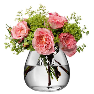 Monogrammed LSA Glass Bouquet Vase