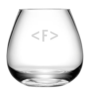 Monogrammed LSA Glass Bouquet Vase Highlow