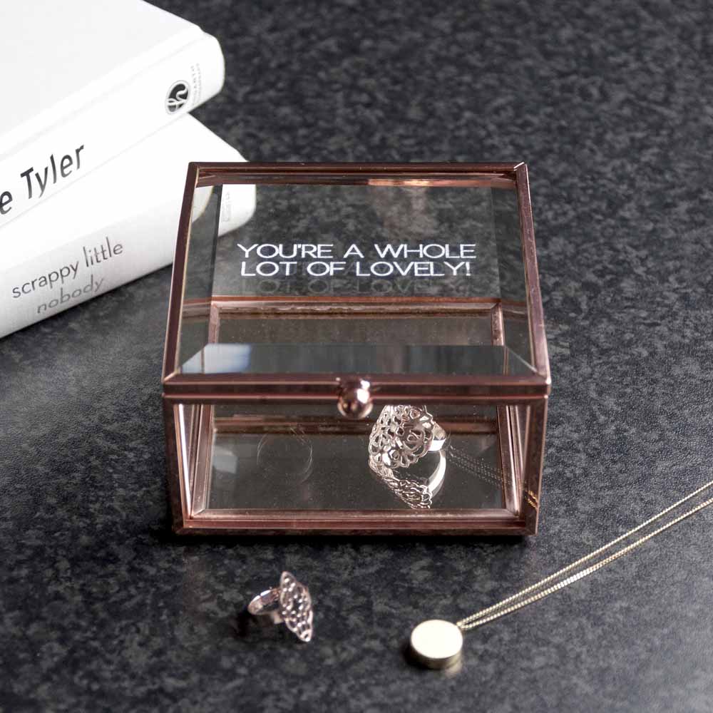 Rose Gold & Glass Trinket Box