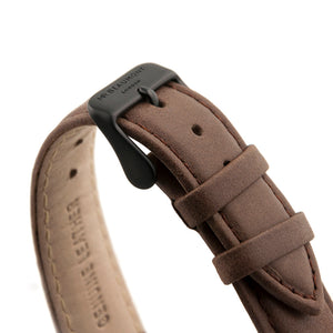 Close Up Photo of Strap for Personalised Mr Beaumont Leather Matt Brown Watch 
