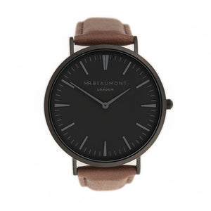 Personalised Mr Beaumont Leather Matt Brown Watch 
