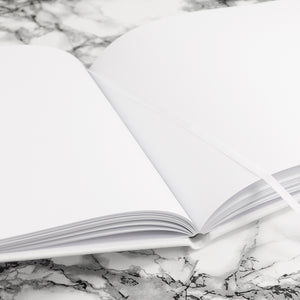 Internal Pages of Engraved White Leather Memorial Book