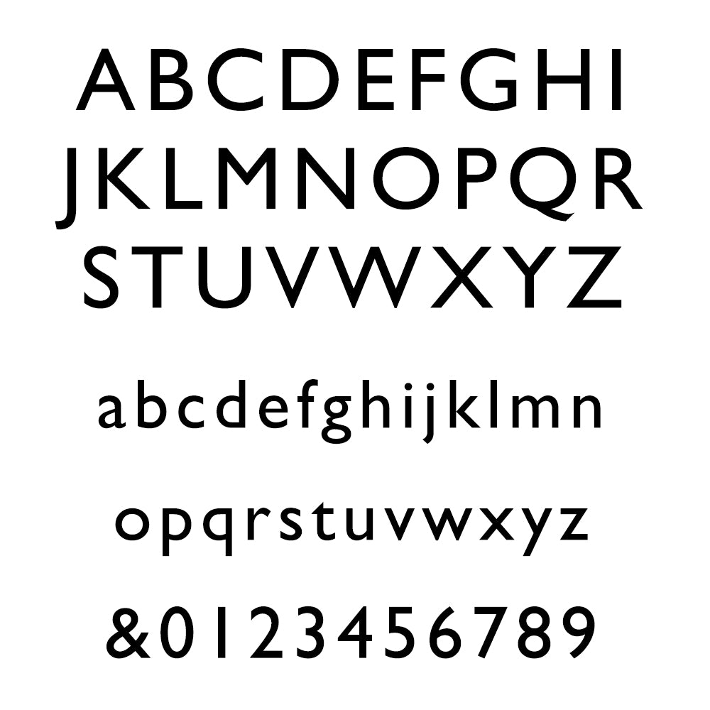 Font for Personalised Valet Tray