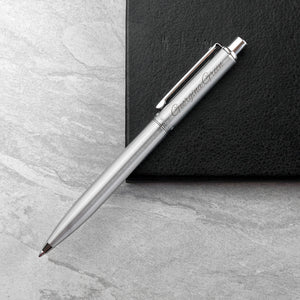 Engraved Pen Sheaffer Brushed Chrome Ballpoint