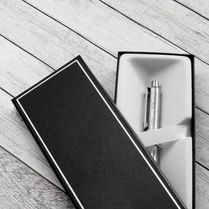 Engraved Pen Sheaffer Brushed Chrome Ballpoint