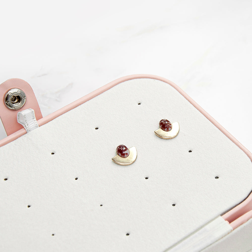 Blush Pink, White Glitter or Navy Jewellery Case