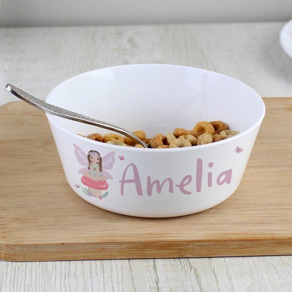 Personalised Fairy Plate, Bowl, Cup & Cutlery Set for Children Made