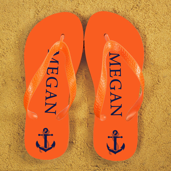 Personalized top flip flops